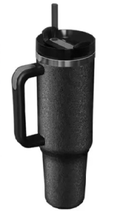 Black color 40oz travel mug by Chirpy Chic